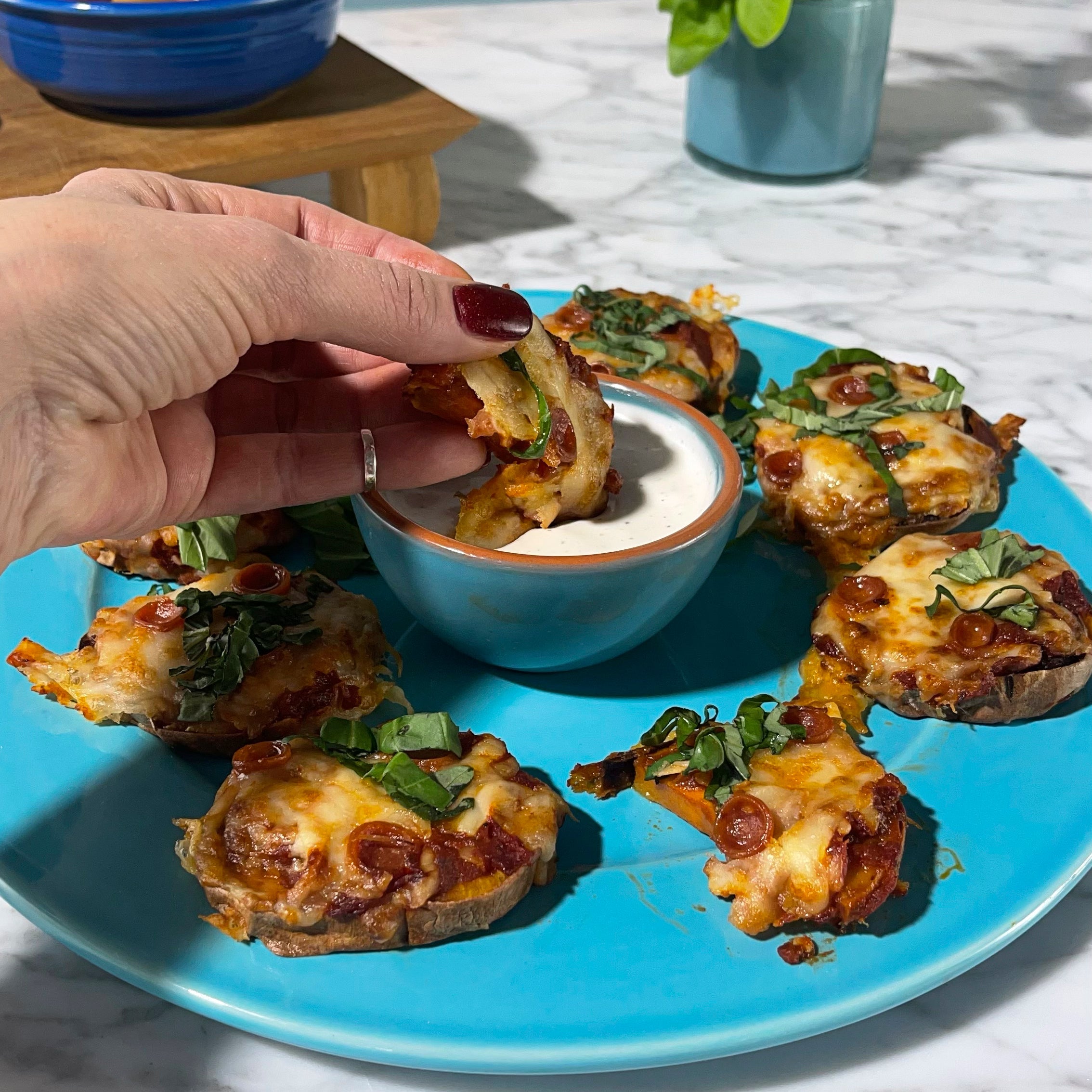 Air Fryer Sweet Potato Pizza Bites: Easy Healthy Appetizer